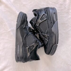 Women’s Jordan 4 Olivia Kim pony hair black cat